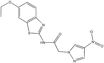 N-(6-ethoxy-1,3-benzothiazol-2-yl)-2-{4-nitro-1H-pyrazol-1-yl}acetamide Struktur