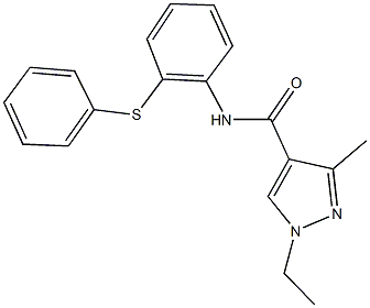 1-ethyl-3-methyl-N-[2-(phenylsulfanyl)phenyl]-1H-pyrazole-4-carboxamide Struktur