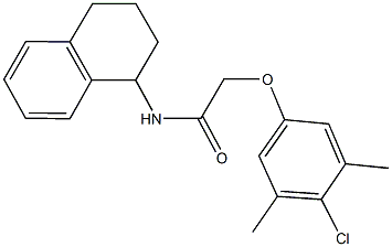 2-(4-chloro-3,5-dimethylphenoxy)-N-(1,2,3,4-tetrahydro-1-naphthalenyl)acetamide Struktur