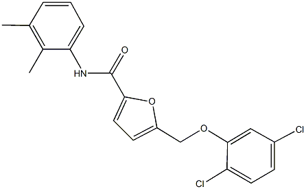 5-[(2,5-dichlorophenoxy)methyl]-N-(2,3-dimethylphenyl)-2-furamide Struktur