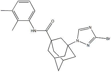 3-(3-bromo-1H-1,2,4-triazol-1-yl)-N-(2,3-dimethylphenyl)-1-adamantanecarboxamide Struktur