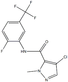 4-chloro-N-[2-fluoro-5-(trifluoromethyl)phenyl]-1-methyl-1H-pyrazole-5-carboxamide Struktur