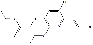 ethyl {5-bromo-2-ethoxy-4-[(hydroxyimino)methyl]phenoxy}acetate Struktur