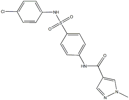 N-{4-[(4-chloroanilino)sulfonyl]phenyl}-1-methyl-1H-pyrazole-4-carboxamide Struktur