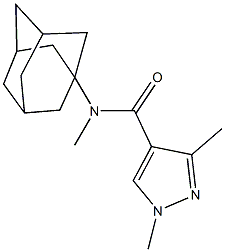 N-(1-adamantyl)-N,1,3-trimethyl-1H-pyrazole-4-carboxamide Struktur