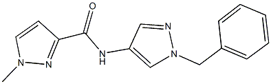 N-(1-benzyl-1H-pyrazol-4-yl)-1-methyl-1H-pyrazole-3-carboxamide Struktur