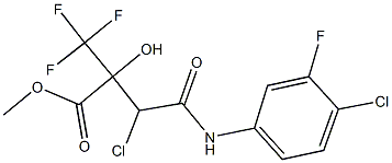 methyl 3-chloro-4-(4-chloro-3-fluoroanilino)-2-hydroxy-4-oxo-2-(trifluoromethyl)butanoate Struktur