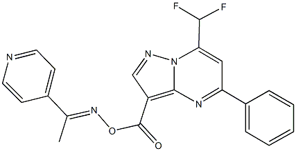 1-(4-pyridinyl)ethanone O-{[7-(difluoromethyl)-5-phenylpyrazolo[1,5-a]pyrimidin-3-yl]carbonyl}oxime Struktur