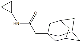 2-(1-adamantyl)-N-cyclopropylacetamide Struktur