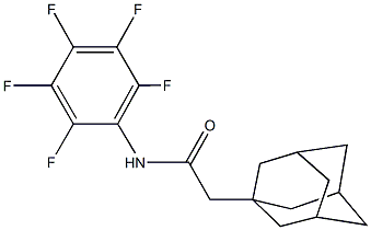 2-(1-adamantyl)-N-(2,3,4,5,6-pentafluorophenyl)acetamide Struktur