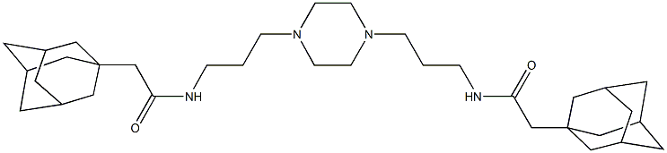 2-(1-adamantyl)-N-[3-(4-{3-[(1-adamantylacetyl)amino]propyl}-1-piperazinyl)propyl]acetamide Struktur