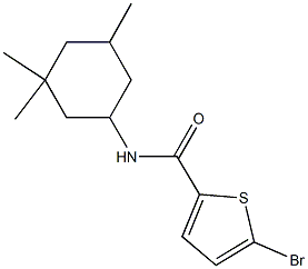 5-bromo-N-(3,3,5-trimethylcyclohexyl)-2-thiophenecarboxamide Struktur