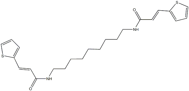 3-(2-thienyl)-N-(9-{[3-(2-thienyl)acryloyl]amino}nonyl)acrylamide Struktur