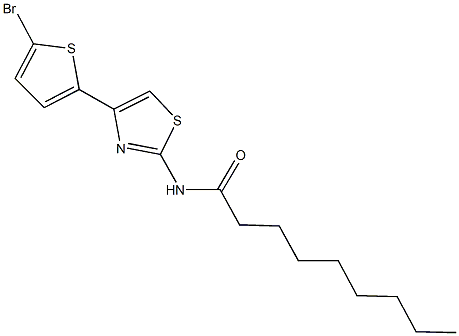 N-[4-(5-bromo-2-thienyl)-1,3-thiazol-2-yl]nonanamide Struktur