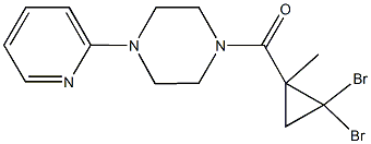 1-[(2,2-dibromo-1-methylcyclopropyl)carbonyl]-4-(2-pyridinyl)piperazine Struktur