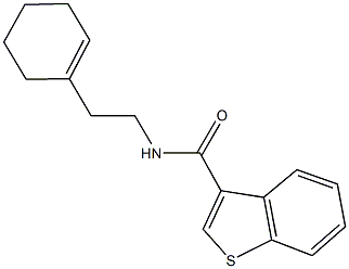 N-[2-(1-cyclohexen-1-yl)ethyl]-1-benzothiophene-3-carboxamide Struktur