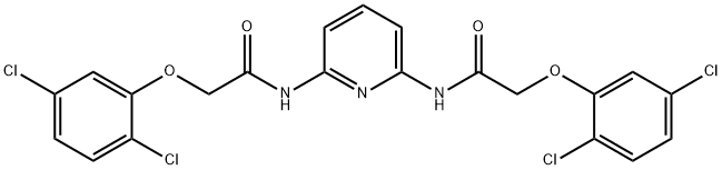 2-(2,5-dichlorophenoxy)-N-(6-{[(2,5-dichlorophenoxy)acetyl]amino}-2-pyridinyl)acetamide Struktur