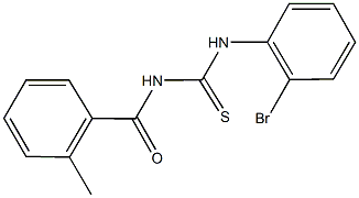 N-(2-bromophenyl)-N'-(2-methylbenzoyl)thiourea Struktur