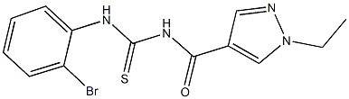 N-(2-bromophenyl)-N'-[(1-ethyl-1H-pyrazol-4-yl)carbonyl]thiourea Struktur