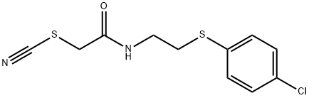 2-({2-[(4-chlorophenyl)sulfanyl]ethyl}amino)-2-oxoethyl thiocyanate Struktur