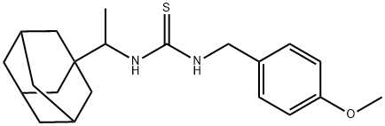 N-[1-(1-adamantyl)ethyl]-N'-(4-methoxybenzyl)thiourea Struktur