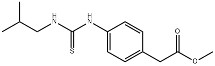 methyl (4-{[(isobutylamino)carbothioyl]amino}phenyl)acetate Struktur