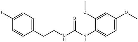 N-(2,4-dimethoxyphenyl)-N'-[2-(4-fluorophenyl)ethyl]thiourea Struktur