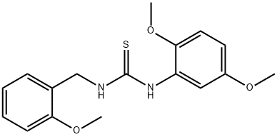 N-(2,5-dimethoxyphenyl)-N'-(2-methoxybenzyl)thiourea Struktur