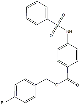 4-bromobenzyl 4-[(phenylsulfonyl)amino]benzoate Struktur