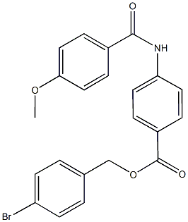 4-bromobenzyl 4-[(4-methoxybenzoyl)amino]benzoate Struktur