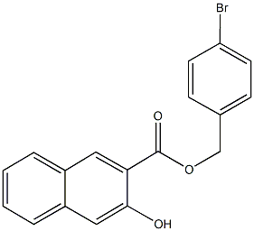 4-bromobenzyl 3-hydroxy-2-naphthoate Struktur