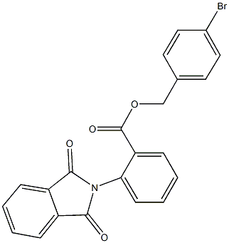 4-bromobenzyl 2-(1,3-dioxo-1,3-dihydro-2H-isoindol-2-yl)benzoate Struktur