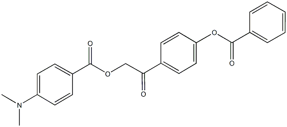 2-[4-(benzoyloxy)phenyl]-2-oxoethyl 4-(dimethylamino)benzoate Struktur