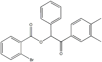 2-(3,4-dimethylphenyl)-2-oxo-1-phenylethyl 2-bromobenzoate Struktur