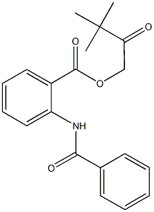 3,3-dimethyl-2-oxobutyl 2-(benzoylamino)benzoate Struktur