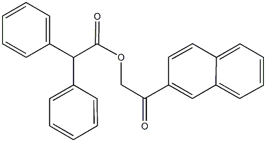 2-(2-naphthyl)-2-oxoethyl diphenylacetate Struktur