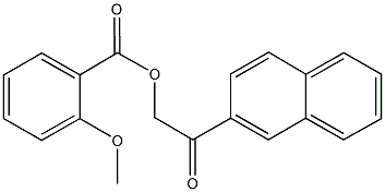 2-(2-naphthyl)-2-oxoethyl 2-methoxybenzoate Struktur