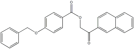 2-(2-naphthyl)-2-oxoethyl 4-(benzyloxy)benzoate Struktur