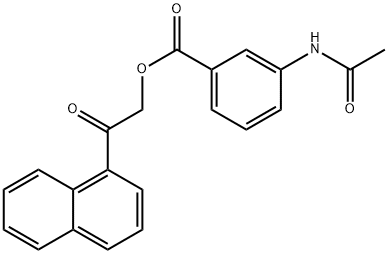 2-(1-naphthyl)-2-oxoethyl 3-(acetylamino)benzoate Struktur