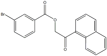 2-(1-naphthyl)-2-oxoethyl 3-bromobenzoate Struktur