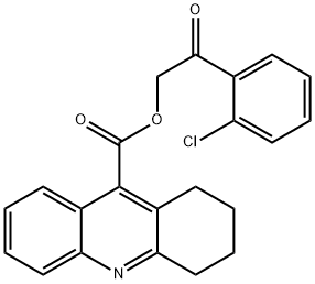 2-(2-chlorophenyl)-2-oxoethyl 1,2,3,4-tetrahydro-9-acridinecarboxylate Struktur