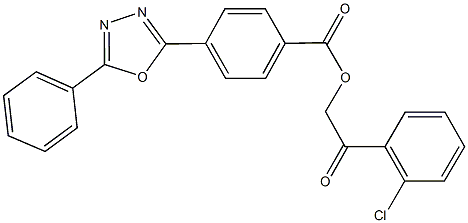 2-(2-chlorophenyl)-2-oxoethyl 4-(5-phenyl-1,3,4-oxadiazol-2-yl)benzoate Struktur