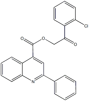 2-(2-chlorophenyl)-2-oxoethyl 2-phenyl-4-quinolinecarboxylate Struktur