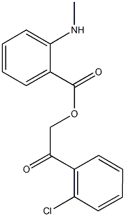 2-(2-chlorophenyl)-2-oxoethyl 2-(methylamino)benzoate Struktur