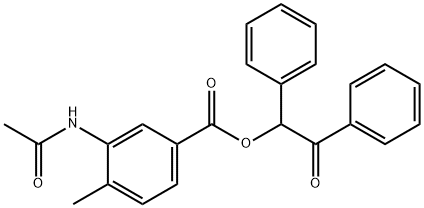 2-oxo-1,2-diphenylethyl 3-(acetylamino)-4-methylbenzoate Struktur