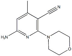 6-amino-4-methyl-2-(4-morpholinyl)nicotinonitrile Struktur