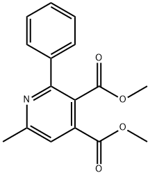 dimethyl 6-methyl-2-phenyl-3,4-pyridinedicarboxylate Struktur