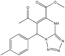 methyl 6-acetyl-7-(4-methylphenyl)-4,7-dihydrotetraazolo[1,5-a]pyrimidine-5-carboxylate Struktur