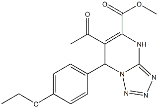 methyl 6-acetyl-7-(4-ethoxyphenyl)-4,7-dihydrotetraazolo[1,5-a]pyrimidine-5-carboxylate Struktur