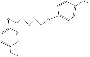 1-ethyl-4-{2-[2-(4-ethylphenoxy)ethoxy]ethoxy}benzene Struktur